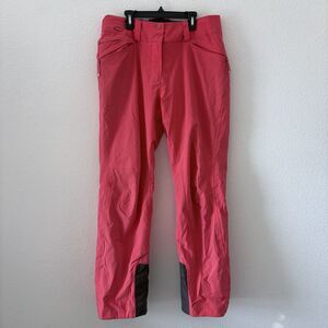 Salomon Clima Pro Storm Softshell Ski SnowBoard Snow Pants Womens LG Salmon Pink